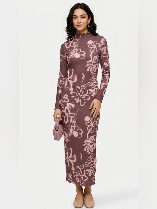 Topshop Dresses & Skirts - Boho -chic Topshop Mauve Pink Floral Maxi Dress 🥰